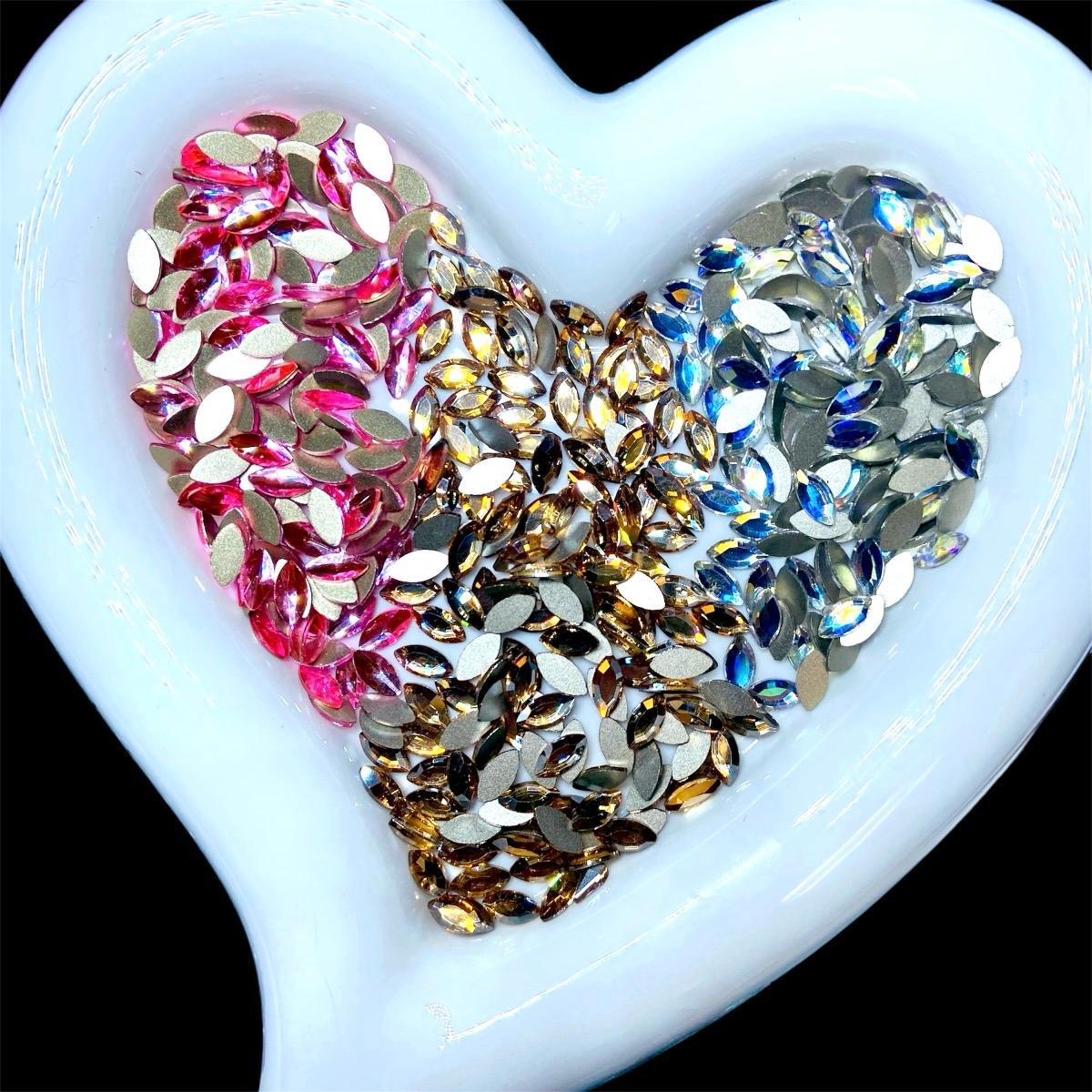 NEW! Flat back Small k9 Crystal Mix - DIY Arts and Crafts, small crystal charms