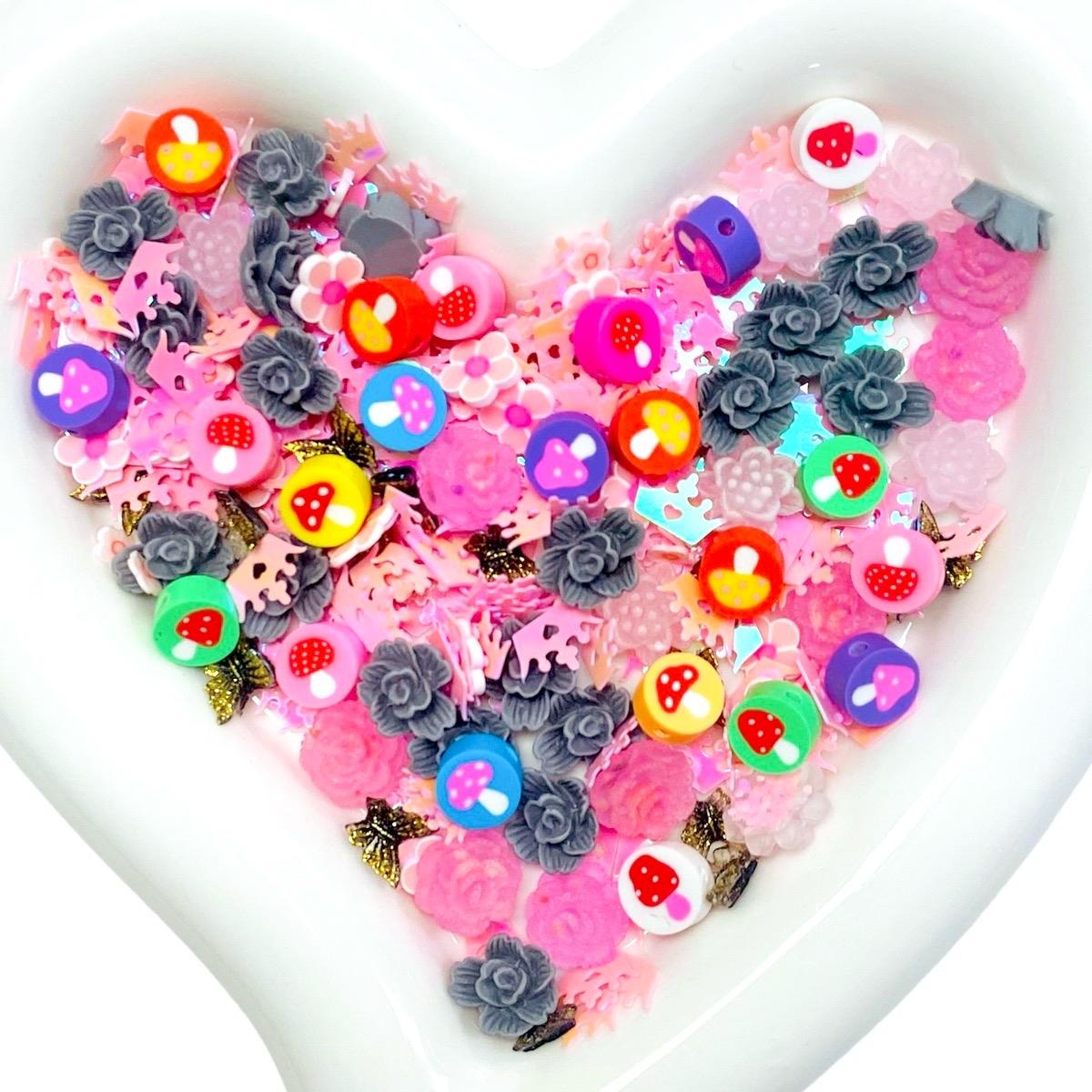 BOGO Mushroom Garden- DIY Clay Beads Resin charms