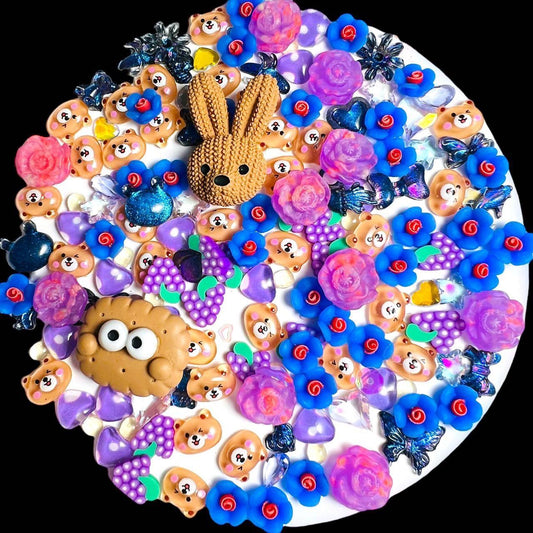 NEW! Bear Town- DIY Flat Back Resin and Small Crystal Charms Mix