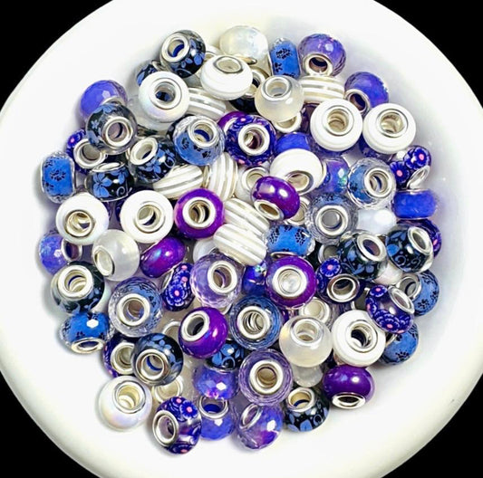 NEW! Purple Island Spacers Mix for Bracelets Making