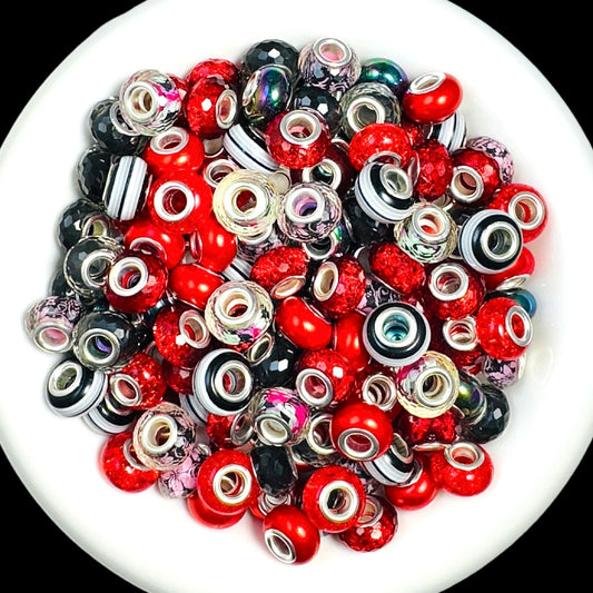 NEW! Black Red Island Spacers Mix